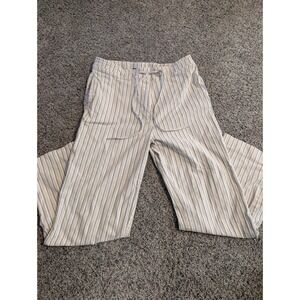 Y2k Mark Alan Striped Wide Leg Pants Drawstring Waist Women's Size 10